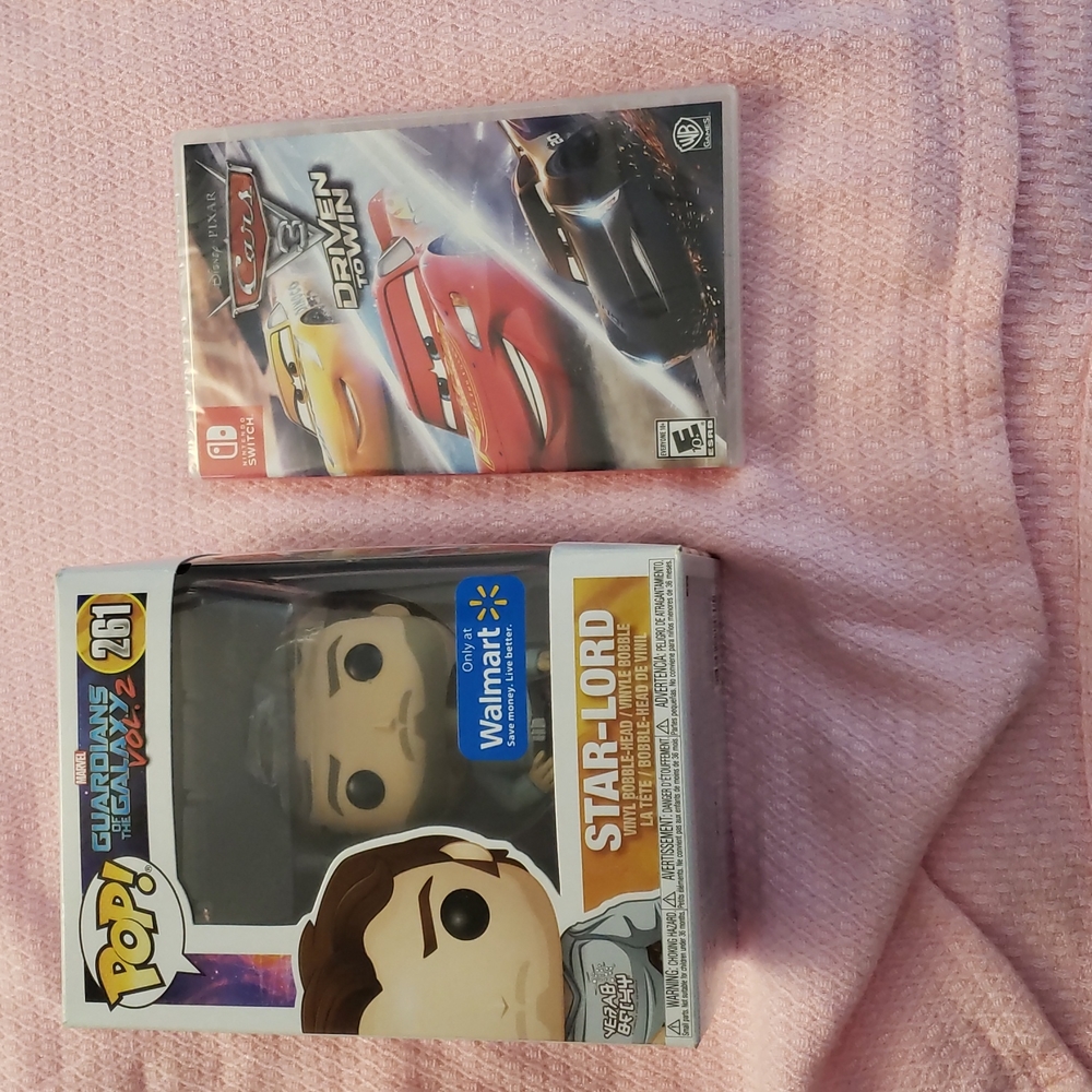 Nitendo switch cars 3 game..and pop figure